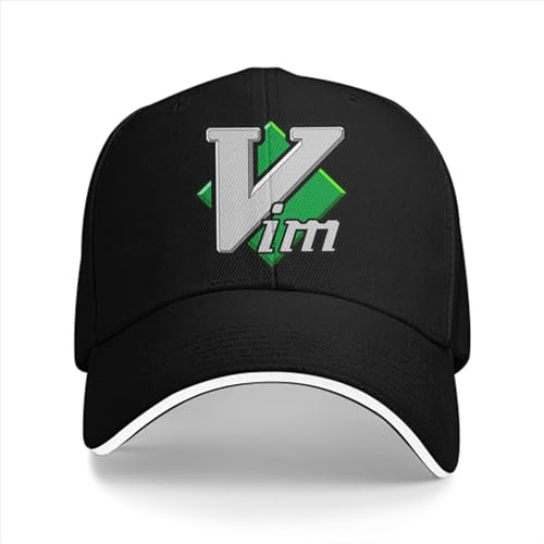 GUPUOOU Streetwear Linux Betriebssystem Mehrfarbiger Hut Spitz Herren Kappe Vim Personalisierte Visierschutzhüte, für alle Jahreszeiten