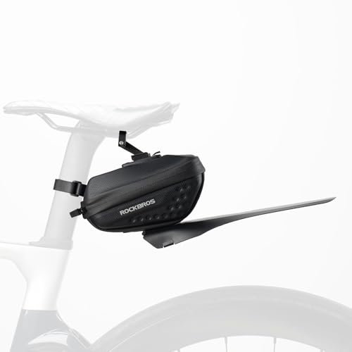 ROCKBROS Satteltasche Fahrrad Satteltaschen mit Schutzblech für Rennräder und Mountainbikes Elektrofahrrad Wasserabweisend Radsportzubehör 0,8L