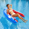 MoKo Pool Luftmatratze Erwachsene, 135×107 cm Groß Schwimmbett mit Getränkehalter und Griffen, Solarium Pool Loungesessel Aufblasbar Hängematte Bräunungsstuhl Pool Spielzeug für Strand, Blauer Hai