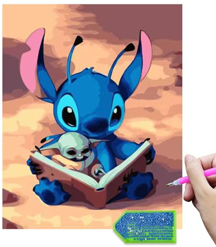 QDUODUO Diamond Painting für Kinder, Junior und Erwachsene Anfänger, 30x40cm Große 5D Diamant Malerei Bilder, Cartoon DIY Basteln Set, Kreativ Mosaikherstellung Kit für Jungen Mädchen ab 6 Jahre