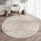 HUGEAR Vintage Beige Waschbarer Teppich Rund 150cm Runder Wohnzimmer Schlafzimmer Rutschfester Tepich Kurzflor Schlafzimmer Carpet Living Room Bedroom Esszimmer Teppiche Büro