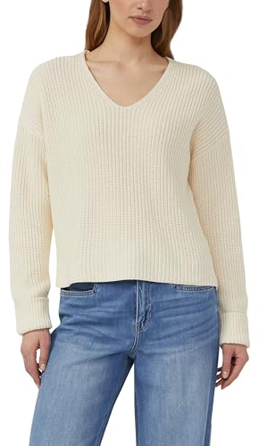 s.Oliver Grobstrickpullover mit V-Ausschnitt im Relaxed Fit