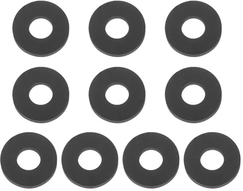 PATIKIL M6 Silikon Unterlegscheiben 10 Stück 6mm ID 15mm AD Schwarz | Einfache Dichtung Tüllen O-Ring Dichtungsring Für Wasserhahn Rohr Duschgriff Türgriff