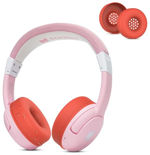 SGHLDE Earpads Sweat Cover for Tonies Toniebox 2, Washable Ear Pads Silicone Case Cover for Toniebox 2 Bluetooth Headphones Accessories Protective Pads Cover (Red)