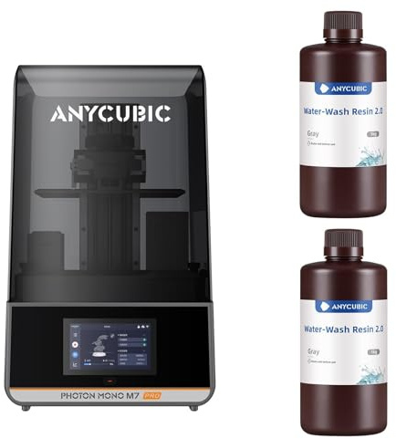 ANYCUBIC Photon Mono M7 Pro and Wasser Waschbares Resin 2.0 Grau 2kg Bundle