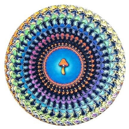 Turntable Mat - Polyester Filz 30,48cm, Record Slipmatte, 12 Zoll | Optisches Illusion Pad, Animierte Visual Mat For DJs, Music Lovers, Collectors, Home, Studio, Art Display, Audio Equipment