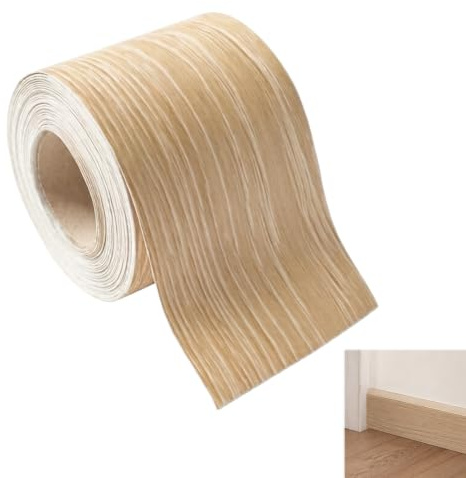 Floor Tape Wood Grain Repair Tape 10m Golden Oak, Self Adhesive Wood Repair Duct Tape Waterproof, Strong Adhesive Wood Effect Tape for Laminate Floor Scratch Repair, Furniture Restoration, Vinyl Leath