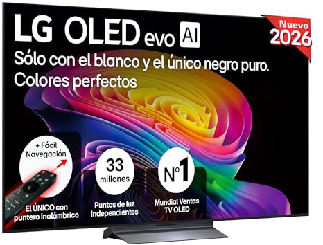 LG OLED65C64LA - Smart TV OLED EVO AI 65 4K Sin Reflejos 98.9%, 2026