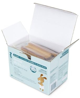 Petface 3-in-1 Dog Dental Sticks, Medium, 56-Piece