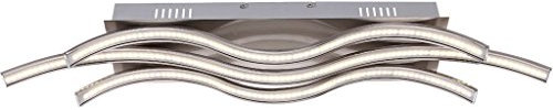 21 Watt LED Decken Leuchte satiniert Wohn Zimmer Beleuchtung Wellen Lampe Globo 67810D3