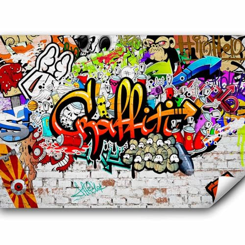 Fototapete murando 200x140 cm Vlies Tapeten Wandtapete XXL Moderne Wanddeko Design Wand Dekoration Wohnzimmer Schlafzimmer Büro Flur Graffiti Streetart f-A-0348-a-b
