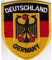 Everflag Patch zum Aufnähen : Deutschland - Germany schwarz-rot-Gold mit Adler - Wappenform-