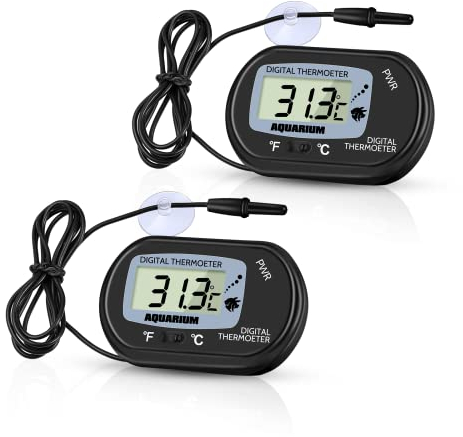 Zacro Pack of 2 LCD Digital Aquarium Thermometer Fish Tank Water Terrarium Temperature