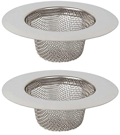 2 Stück Edelstahl Dusche Sieb, Küche Edelstahl Abflusssieb, Waschbecken Sieb Ablauf, Dusche Abfluss Abflusssiebe, Ideal für Küche Netto Senke, Bad Bodenablauf, Dusche Abfluss