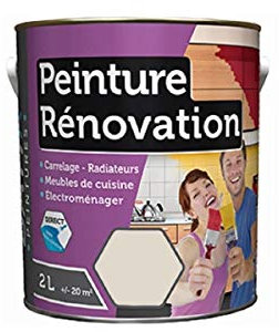 Peinture 2 Litres LIN Spécial rénovation carrelage cuisine radiateur electromenager