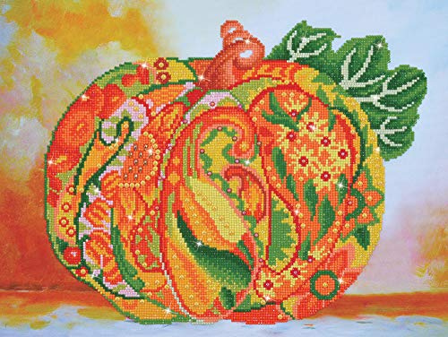 DIAMOND DOTZ DD10 Intermediate Kit, Autumn Pumpkin Amber Sparkle, 39 x 52 cm