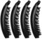 Beaupretty Banana fermacapelli, coda di cavallo titolare capelli forti artiglio updo capelli chiusura morsetto grandi clip di capelli di banana, 4 pz