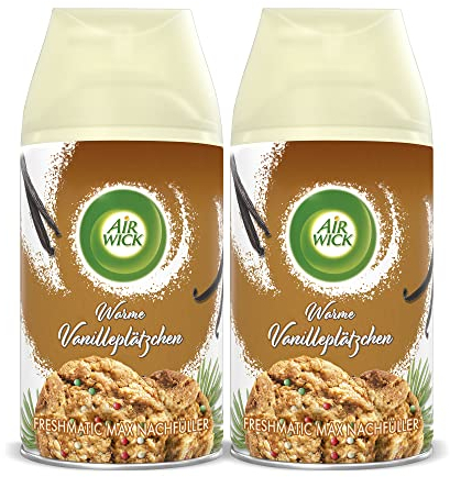 Air Wick Freshmatic Max Raumspray DUO – Nachfüller für den Air Wick Freshmatic Max – Duft: Vanilleblüte & Honig– 2 x 250 ml Raumduft und Lufterfrischer