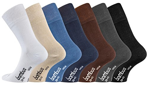 FussFreunde 21 Paar Bambussocken MEGAPACK/MEGAPREIS o. Gummidruck in vielen Farben m. Anti-Loch-Garantie, Schadstofffrei Ökotex100