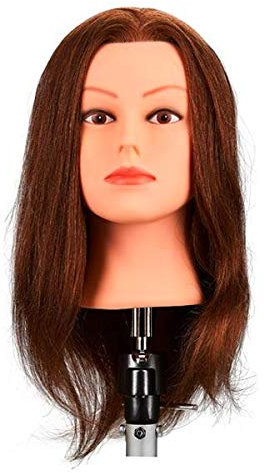 Fripac Mondial Echthaar Übungskopf 40 cm 100% Echthaar, hellbraun