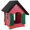 Vogelhäuschen aus Holz, Vogelhaus bunt bemalt aus WfbM-Produktion (Rot, 30cm)