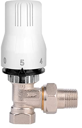 S SIENOC Thermostatventil Thermostatkopf Heizkörper Anschluß Set Verschraubung Passen (Thermostatkopf+Thermostatventil Eck 1/2)