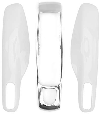 Kuuleyn Funda para Llave remota, Funda Protectora para Mando a Distancia de Coche Compatible con Porsche 911/Panamera/Macan/Boxster(Blanco+Plata)