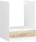 AKORD Mueble de Cocina S60 para Horno con Sistema de encimera Lima, Blanco 60 cm, 1 Puerta, Roble Sonoma Mate, 1 Estante 60x55x82 cm