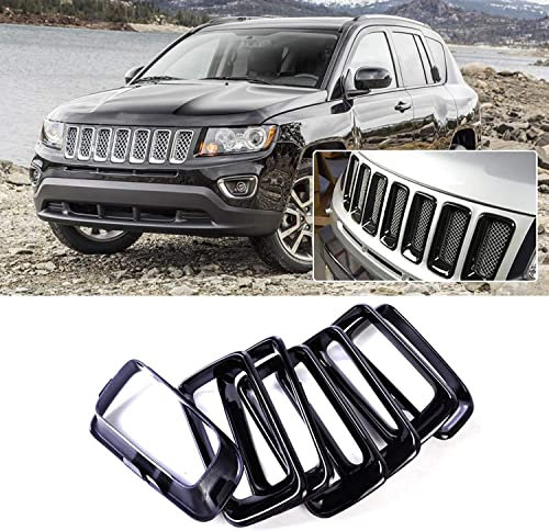 NAIRE Griglie Anteriori E Griglie Radiatori per Jeep Compass 2011 2012 2013 2014 2015 2016,Impermeabilizzazione Anteriore Griglia Paraurti