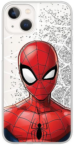 ERT GROUP custodia per cellulare per Apple Iphone 13 MINI originale e con licenza ufficiale Marvel, modello Spider Man 012 adattato alla forma dello smartphone, con effetto glitter overflow