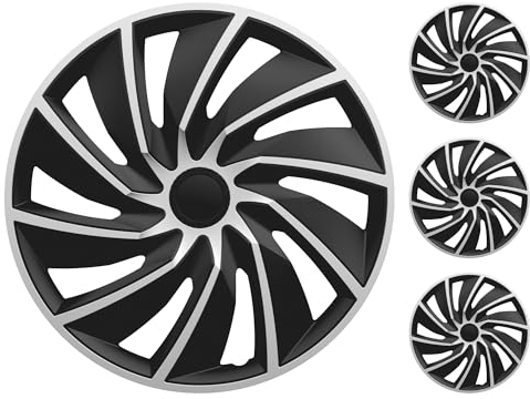 M MOTOS Juego de 4 Cubiertas para Llantas de 13 Pulgadas - Elimine los arañazos con Estas Cubiertas Flexibles y Ligeras para Llantas de 13 Pulgadas. Fácil Montaje, ¡no se Necesitan Herramientas!