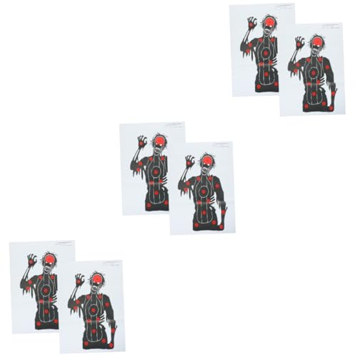 NOLITOY 6 Blätter Spiel Zielpapier Silhouetten-papierziele Zielscheibe Schießkarton Zielpapiere Für Wild Scheibenschießpapier Zielübungsschießen Zombie-Splatter-ziele Blatt Papier Sport