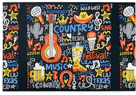 Puzzles,Jigsaw Puzzles Adults Challenging Puzzle 1000 pcs Picture puzzle wooden, Country Music
