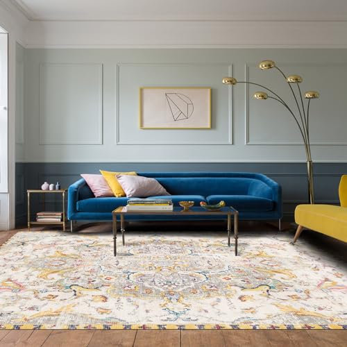 bamyum Renne Bedruckter Teppich Chenille-Druck Maschinell Hergestellt 200 x 300 cm, Teppich Wohnzimmer, Vintage Schlafzimmer, Antibakteriell Antirutschunterlage Küchenteppich Multıcolor