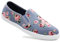 Dr Keller Womens Floral Canvas Slip On Plimsolls Flat Pumps Casual Loafer Trainers (Blue Floral, UK Footwear Size System, Adult, Women, Numeric, Medium, 6)