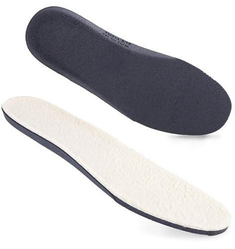 TIESTRA Dicke Warme Einlegesohlen Mit Weichen Lammfell-Schuheinlagen Und Gepolsterten Schafsfell-Innensohlen FüR Herren, Damen, Kinder Beige 40EU/UK7