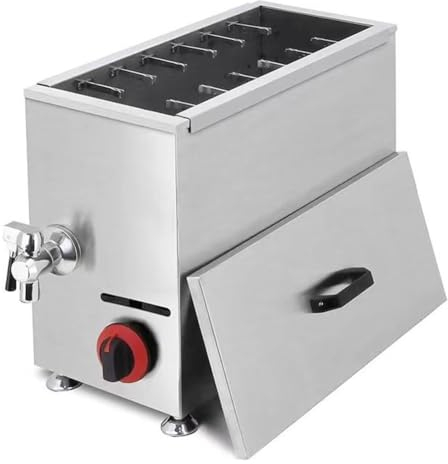 1900W Cheese Hot Dogs Sticks Frying Machine, 21L Commercial Deep Electric Fryer, Sausage Grill Stove Sticks Fryer, Hot Corn Dog Fryer,Temperature Adjustmen, for Kitchen Restaurant Home