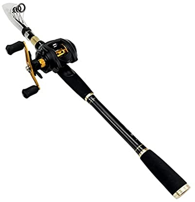Angel-Set aus Kohlefaser, Angelrute und Rolle, Combos, tragbare Casting-Spinn-Angelrute, 17 + 1BB, Baitcasting-Rolle, Angel-Set, Angelgerät-Set