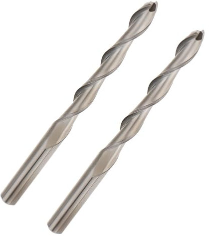 YINETTECH 2PCS 4mm X 32mm 55mm de Longitud Cortador de Fresado de Doble Filo de Acero de Tungsteno Sólido Cortador de Fresado de Flauta en Espiral de Carburo
