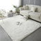 Genérico Alfombra Lavable para Salón, Dormitorio y Habitación de Los Niños - Lana de Pelo Largo, Muy Suave, Antideslizante, Moderna - Blanca, 200x300cm