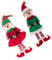 BUGUUYO 2St Weihnachtselfe Anhänger elf Weihnachten hängender weihnachtsanhänger weihnachtswichtel plüsch lustige christbaumanhänger Weihnachtsbaum-Puppendekoration Weihnachtsbaum-Anhänger