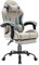 Gaming Chair Computer Chair Office chair Racing chair Desk chair Swivel Chair Cute Gamer Chair Ergonomic chair with Footrest and backrest support,Chair for Adult Boy Girl Teen Kids Grey (Grey)