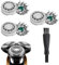 3 Stücks SH90/72 Ersatzscherkopf Compatible with Philips,Scherkopf für Philips,Series 9000 Rasierer Ersatzköpfe mit Reinigungsbürste,SH90/72 Ersatzscherkopf Scherkopf,Kompatibel mit Philips Series