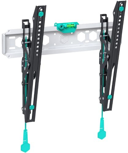 ONKRON Soporte TV Pared de 32 a 70 Pulgadas - Soporte TV Inclinable con Peso de hasta 60 kg - Brazo Television en Dos Colores Negro & Blanco MAX VESA 400x400 mm/Colgador de Televisor de Pared TM5-BW