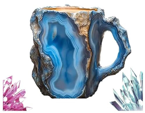Mineral Crystal Coffee Mugs Crystal Mineral Coffee Mugs, Gem Mug, Natural Mineral Crystal Coffee Mug, 2025 New Multi-Colored Mineral Crystal Coffee Mug