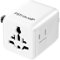 Universal Travel Adapter Plug, International All-in-One Travel Adaptor with 1 Universal AC Socket and 1 US Socket, Worldwide Travel Plug Adapter for UK EU US AUS Over 150 Countries
