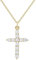 Kreuz kette Damen Gold Silber Zirkonische Anhänger Kreuz Halskette Damen,3 Größe