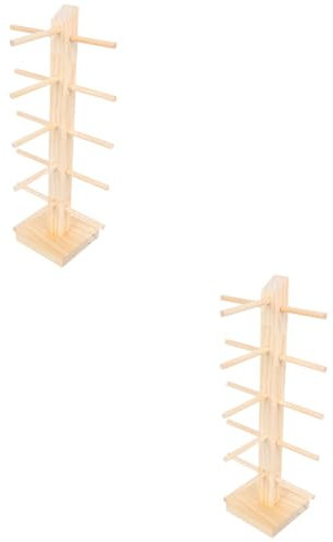 Ipetboom 2 Stck. Brillengestell aus massivem Holz Sonnenbrillenständer Gläser organizer sonnenbrillenhalter filigraner Brillenständer Sonnenbrillen-Organizer-Ständer Massivholz