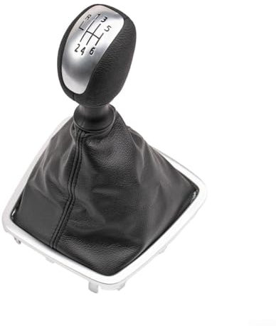 Pomo de palanca de cambios de 6 velocidades para Renault Laguna 3 III 2007-2014, cuero negro, material ABS