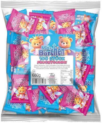 Tise Süsswaren Märchen Bärchen Gummibärchen (100 Stück 680g), ideal als Wurfmaterial Karneval